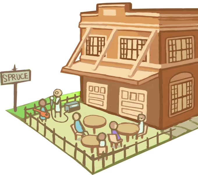 Graph render of a small social location