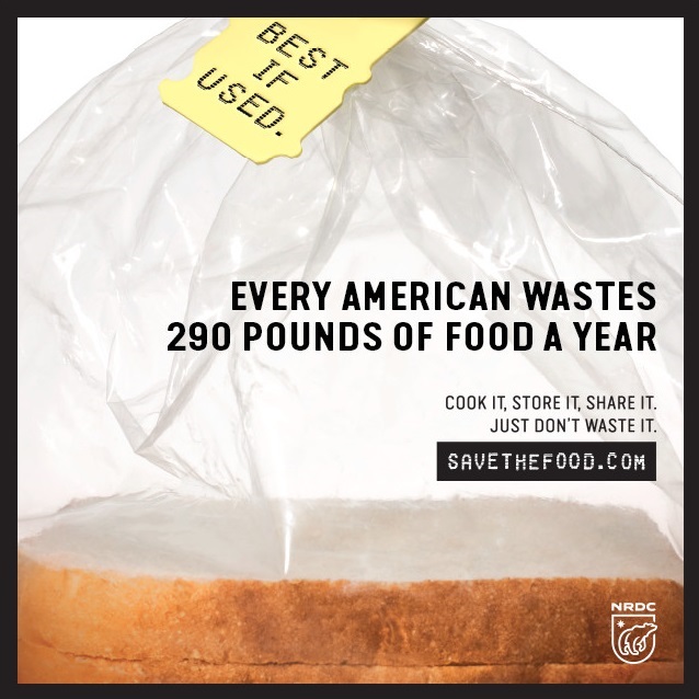 The average American wastes 290 pounds of food a year.