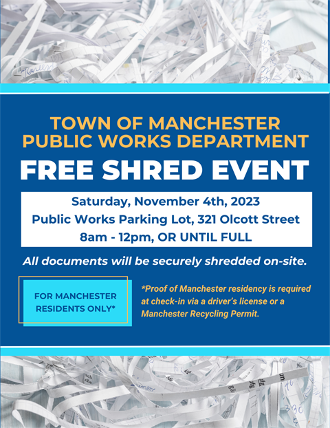Image for the 11/4/2023 Free Shred Event