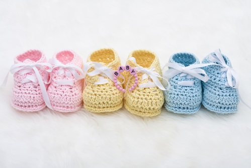 children's knit booties