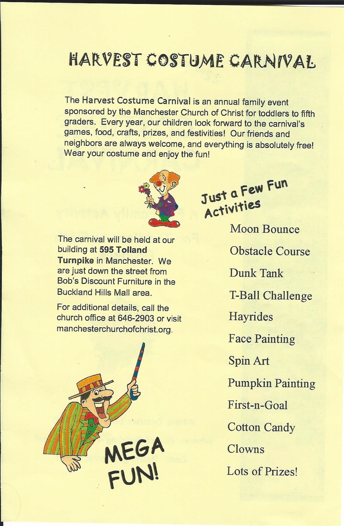 Harvest Costume Carnival Town of Manchester