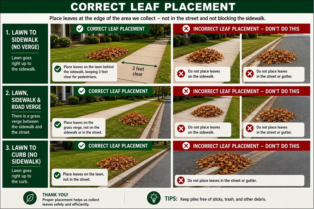 Leaf Collection Program Begins 2026 Town of Manchester